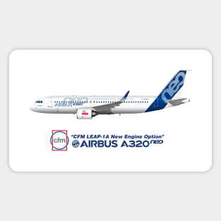 Illustration of Airbus A320 NEO F-WNEW Magnet